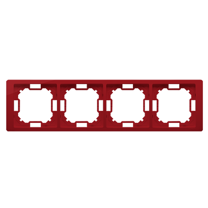 Рамка BASIC Neos 4x, рубиновый (BMRC4/033)