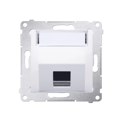 Розетка информационная угловая Premium 1xRJ45 Keystone, белый (DKP1S.01/11)