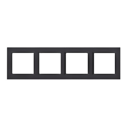 Рамка SIMON10 4x, чорний матовий (CR4/49)