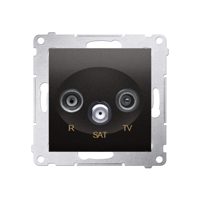 Розетка Premium TV+R+SAT, антрацит (DASK.01/48)
