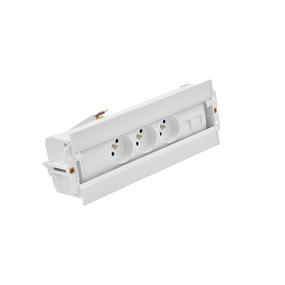Врізн роз блок S486: 1x220В, зар прист 1хUSB-CC, 1xUSB-A, 1хHDMI; білий   (48630F10B0F0100-33)