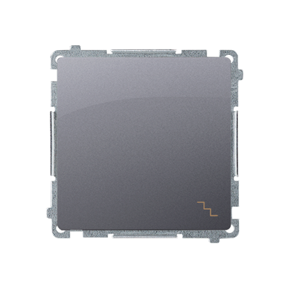 Выключатель проходной Basic одноклавишный, серебро (BMW6.01/43)