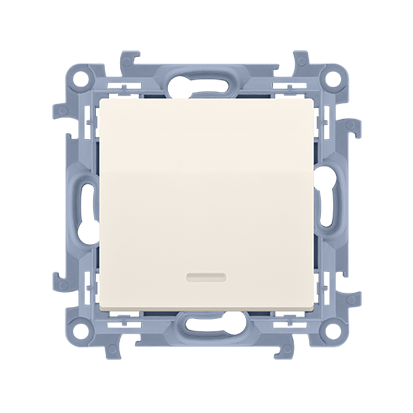 Bыключатель SIMON10 1х с подсветкой, кремовый  (CW1L.01/41)