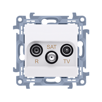 Розетка SIMON10 для антенны R-TV-SAT оконечная, белый (CASK.01/11)