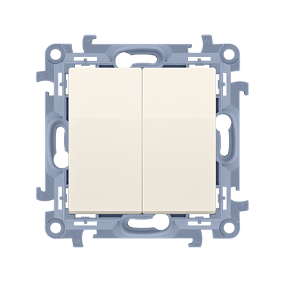 Bимикач SIMON10 2х з підсвіткою, кремовий  (CW5BL.01/41)