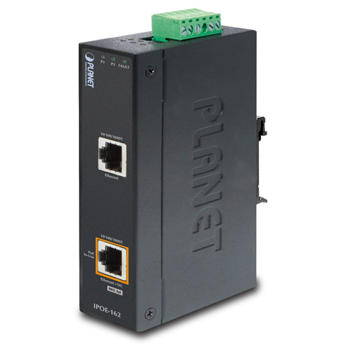 IP30, Industrial 802.3at (30W) High Power PoE  Injector  (-40 to 75 C)