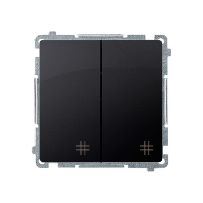 Bимикач Basic перехресний 1x, чорний матовий (BMW7/2.01/49)