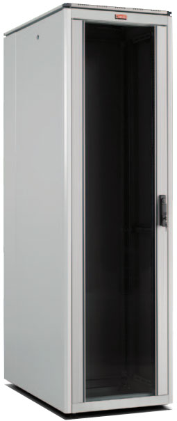 Шафа DYNAmic 42U 600x1000, двері перфорація 80%, нав.1000кг,сір