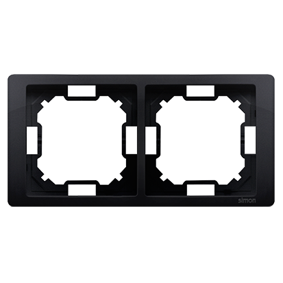 Рамка Basic Neos 2x, чорний матовий (BMRC2/49)