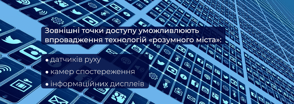 Зовнішні точки доступу уможливлюють впровадження технологій розумного міста