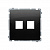Адаптер телеінформаційної розетки Basic для 2xRJ45 Keystone мет. суппорт, чорний матовий (BMPT/49)