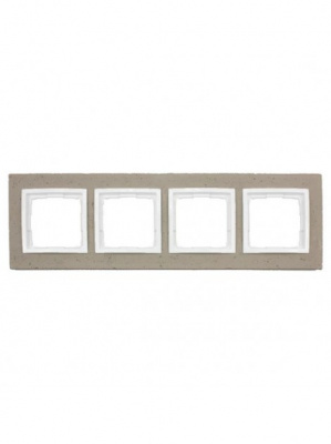 Рамка Premium NATURE 4x, бетон (DRN4/95) DRN4/95