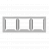 Рамка SIMON10 3x, серебро (CR3/43)