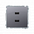 Розетка Basic USB 2x  5V 2.1A, сталь inox (BMC2USB.01/21)