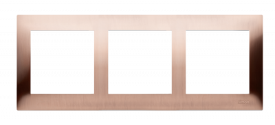 Рамка розетки Premium 3x, металлическая медь (DR3/36) DR3/36