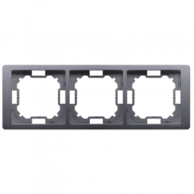 Рамка Neos BASIC 3x, серебро (BMRC3/43) BMRC3/43