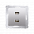 Розетка Premium USB 2x  5V 2.1A, серебро (DC2USB.01/43)