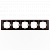 Рамка Neos BASIC 5x, шоколадный (BMRC5/47)