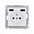 Роз ел заземл French 16A 250V та заряд пристр 2хUSB A+A 2.1А 5V, Simon54, білий (DGZ1ZUSB2AA.01/11)