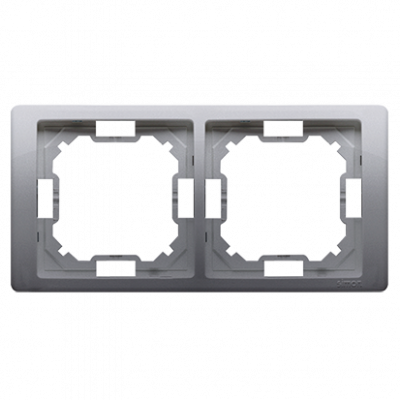 Рамка Neos BASIC 2x, сталь inox (BMRC2/21) BMRC2/21