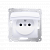 Розетка электрическая Premium FRENCH с крышкой, белая (DGZ1BZ.01/11)