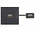 Патч-корд з USB-A 3.0 розеткою 45х45 мм та роз'ємом USB-A 3.0 "мама-мама", чорний (K128D/14)