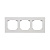 Рамка Simon55 LINE 3x, cвітло-сірий матовий (TR3/114)