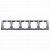 Рамка Neos BASIC 5x, сталь inox (BMRC5/21)