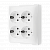 Розетка електрична чотиримісна компактна із заземленням Schuko AQUACLICK IP20, білий (ACGSZN4/11)