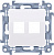 Адаптер информационный SIMON10 2xRJ45 Keystone, белый (CKP2.01/11)
