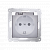 Розетка электрическая Premium с заземлением Schuko с прозрачной крышкой, белый (DGSZ1BZ.01/11A)
