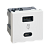 Зарядний пристрій USB QUICK CHARGE A+C, 5V, DC 3,1A  K45 45x45мм, білий (K126F/9)