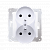 Розетка электрическая Premium NATURE  двойная FRENCH, белый (DGZ2MZN.01/11)