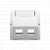 Адаптер угловой Basic 2xRJ45 Keystone, белый (BMGKS2P/11)