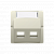 Адаптер угловой Basic 2xRJ45 Keystone, бежевый (BMGKS2P/12)
