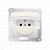 Розетка электрическая Premium FRENCH с крышкой, кремовый (DGZ1BZ.01/41)