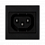 Модуль К45 45х45 мм з гніздовим роз’ємом типу IEC320 (C13) 250В, чорний (K306A/14)