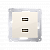 Розетка Premium USB 2x  5V 2.1A, кремовый (DC2USB.01/41)