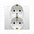 Розетка электрическая 2х Basic SCHUKO моноблок, белый (BGSZ2/11)