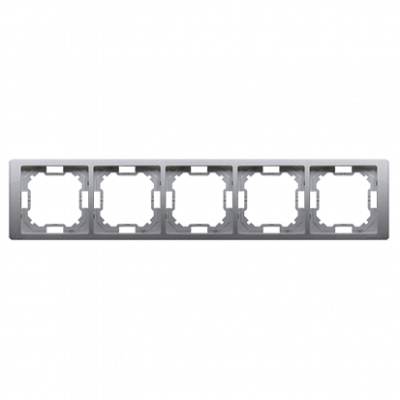 Рамка Neos BASIC 5x, сталь inox (BMRC5/21) BMRC5/21