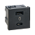 Зарядний пристрій USB QUICK CHARGE A+C, 5V, DC 3,1A  K45 45x45мм, чорний (K126F/14)