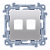 Адаптер информационный SIMON10 2xRJ45 Keystone, серебро (CKP2.01/43)