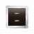 Розетка Premium USB 2x  5V 2.1A, коричневый (DC2USB.01/46)