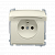 Розетка электрическая Basic с заземлением French с крышкой IP44, бежевая (BMGZ1B.01/12)