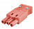 Гніздовий роз’єм QuickConnect 3-ох полюсний на кабель, червоний (CR0003/6)