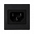 Модуль К45  45х45 мм зі штекерним роз’ємом типу IEC320 (C14) 250В, чорний (K305A/14)