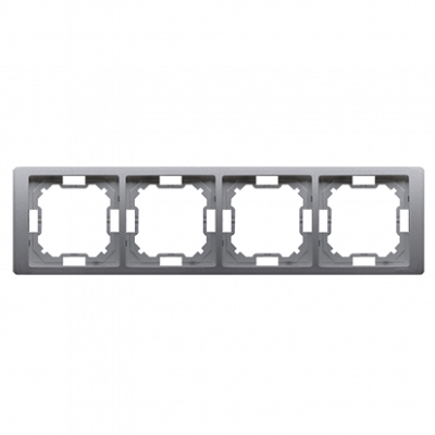 Рамка Neos BASIC 4x, сталь inox (BMRC4/21) BMRC4/21
