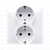 Розетка электрическая двойная Premium SCHUKO, моноблок, белый (DGSZ2Z/11)