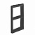 Адаптер серії CIMA на 2 модулі 45x45 мм (горизонтальний), чорний (S66/14)